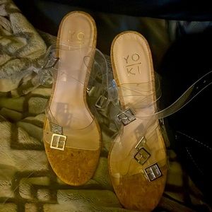 Brand new Clear 4 1/2 inch sandals